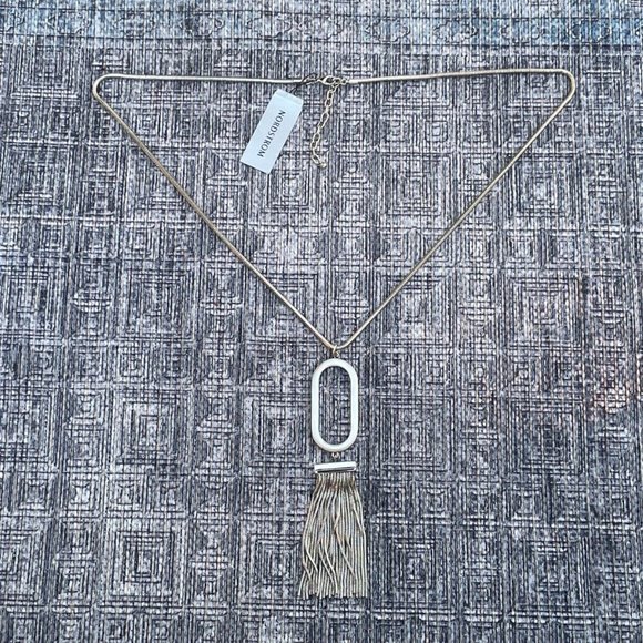 HALOGEN Necklaces silver Tone Snake Chain Geometric Shape Women Pendant - Picture 3 of 8